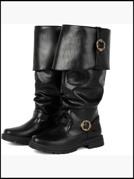 Knee High Pirate Boots Medieval Renaissance Costume Cosplay Steampunk Style
